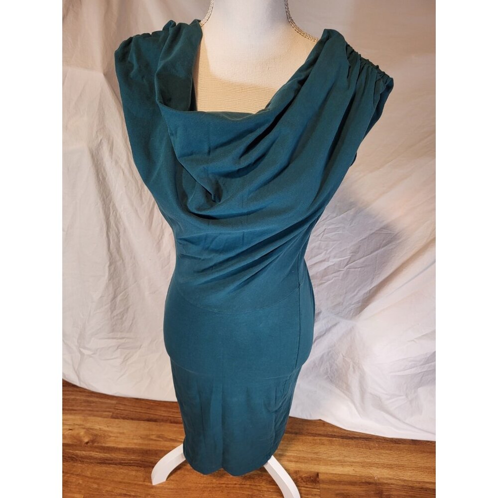 Synergy Size Small Green Cowl‎ Neck Dress